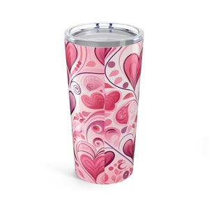 Pink Hearts Valentine's Day Tumbler-Phoenix Styles