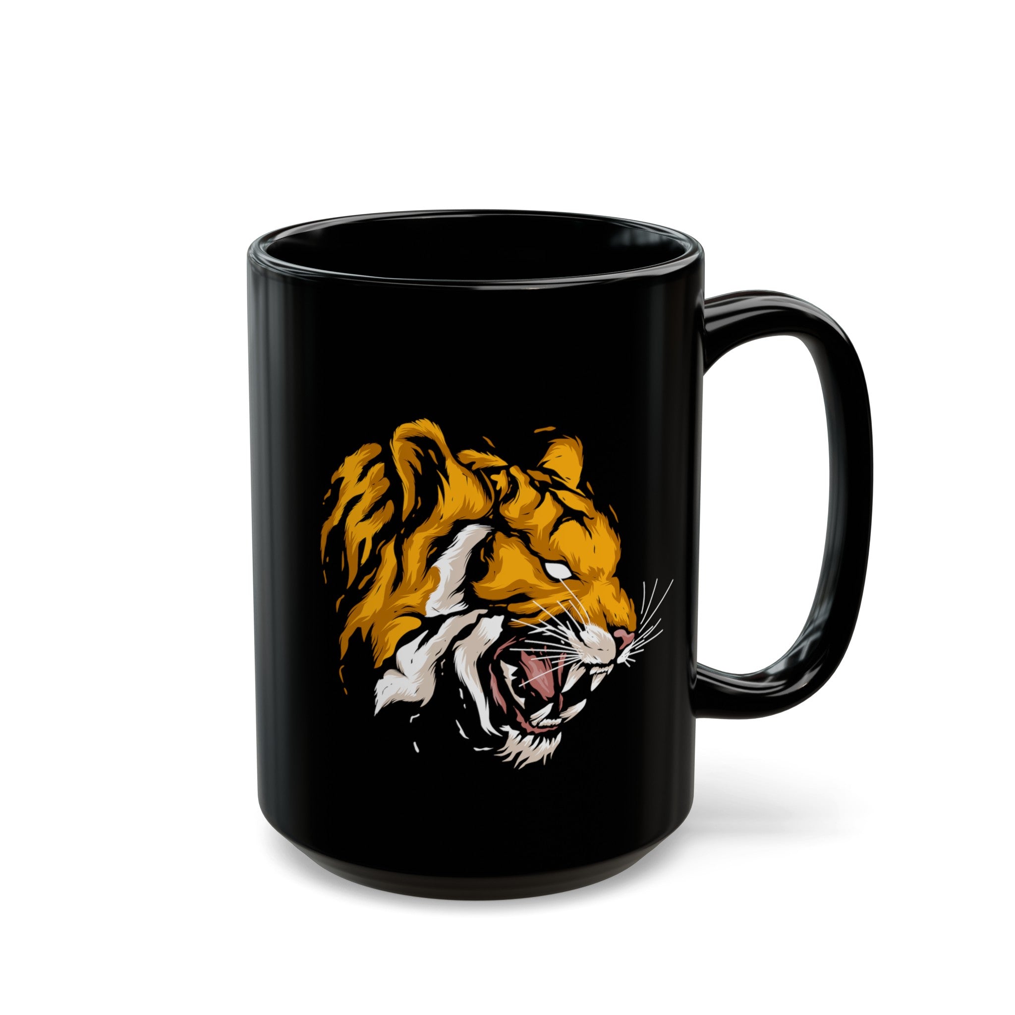 Tiger Black Mug (11oz, 15oz)-Phoenix Styles