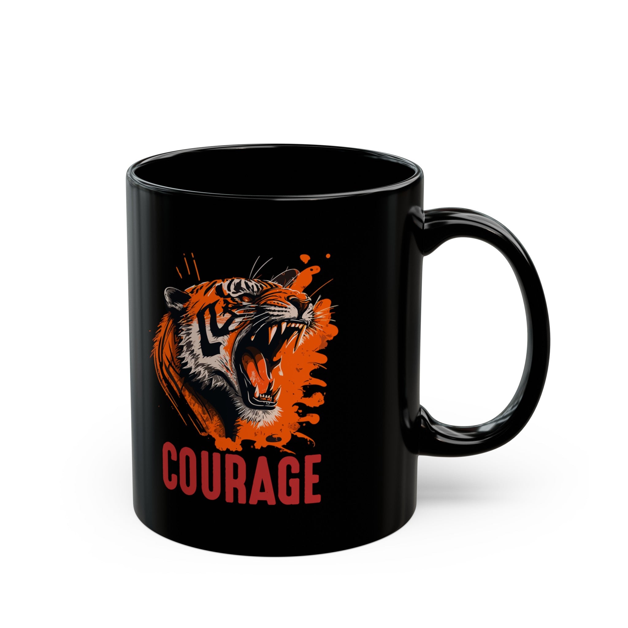 Courage Black Mug (11oz, 15oz)-Phoenix Styles