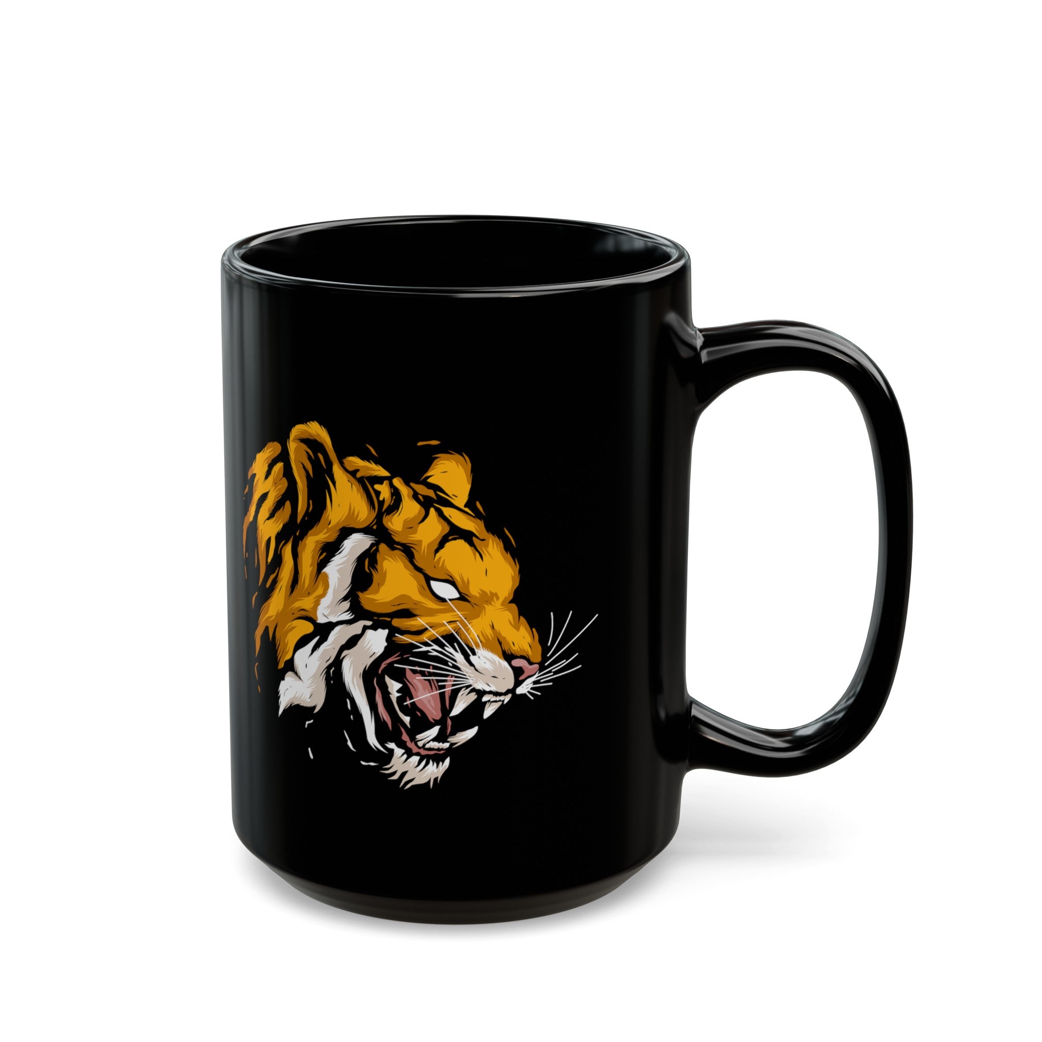 Tiger Black Mug (11oz, 15oz)-Phoenix Styles