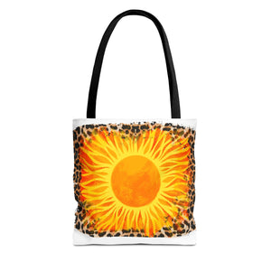 Sun with Leopard Tote Bag-Phoenix Styles