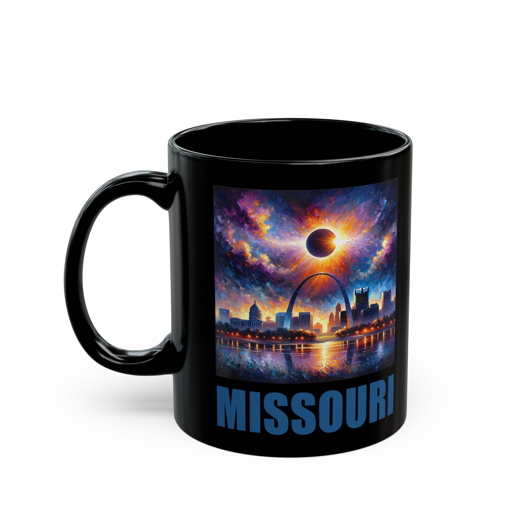 Missouri Solar Eclipse Black Mug (11oz, 15oz)-Phoenix Styles