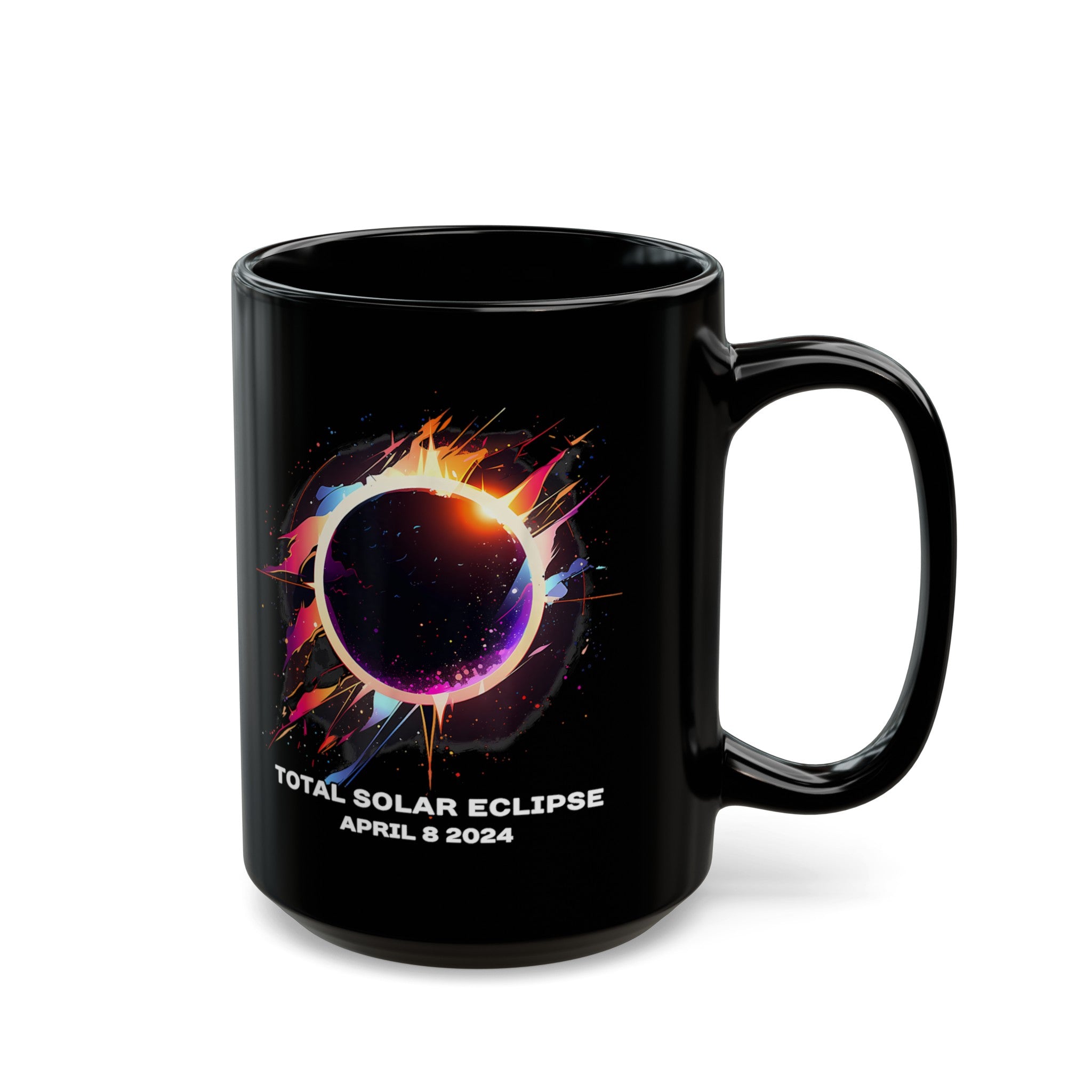 Total Solar Eclipse Black Mug (11oz, 15oz)-Phoenix Styles