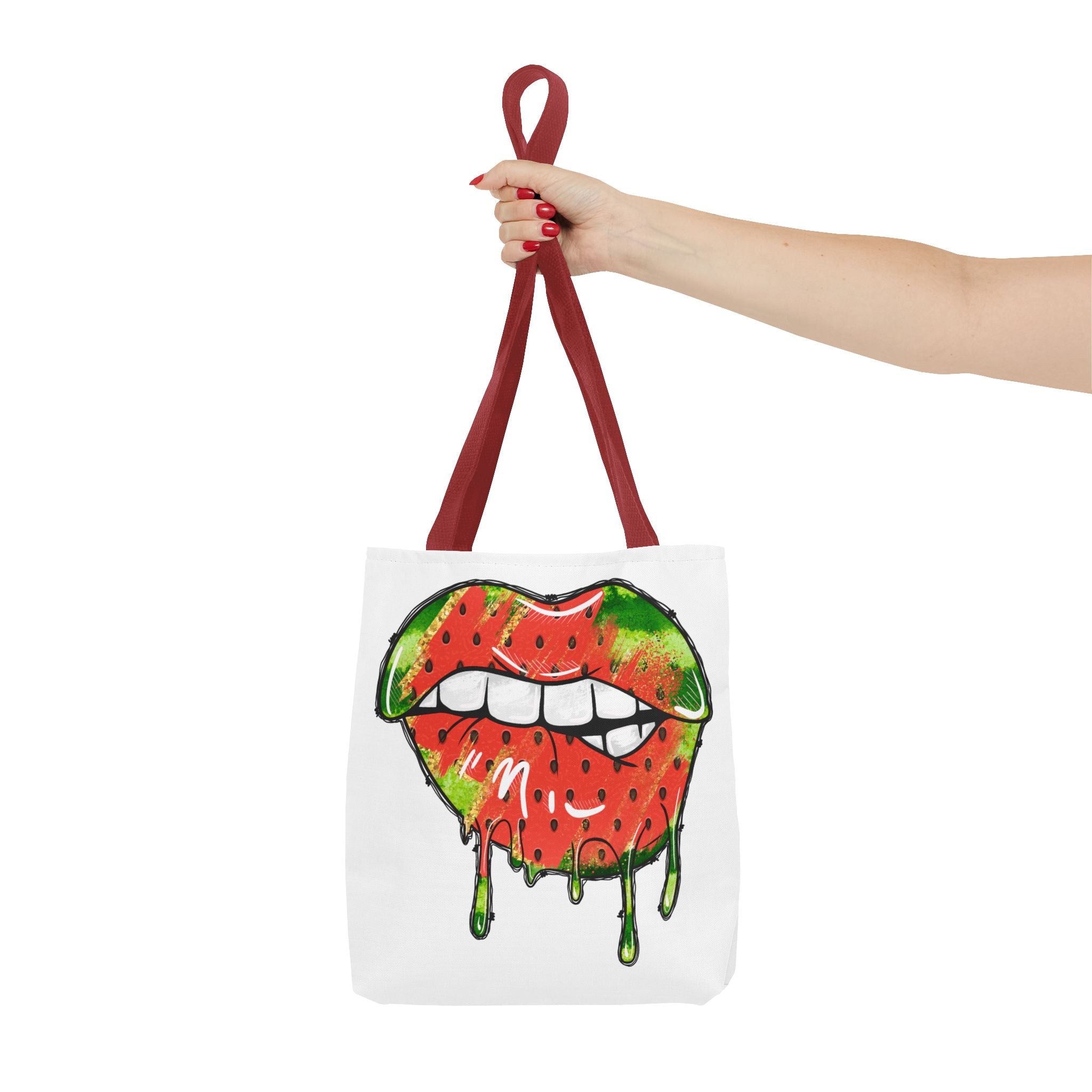 Watermelon Lips Tote Bag (AOP)-Phoenix Styles