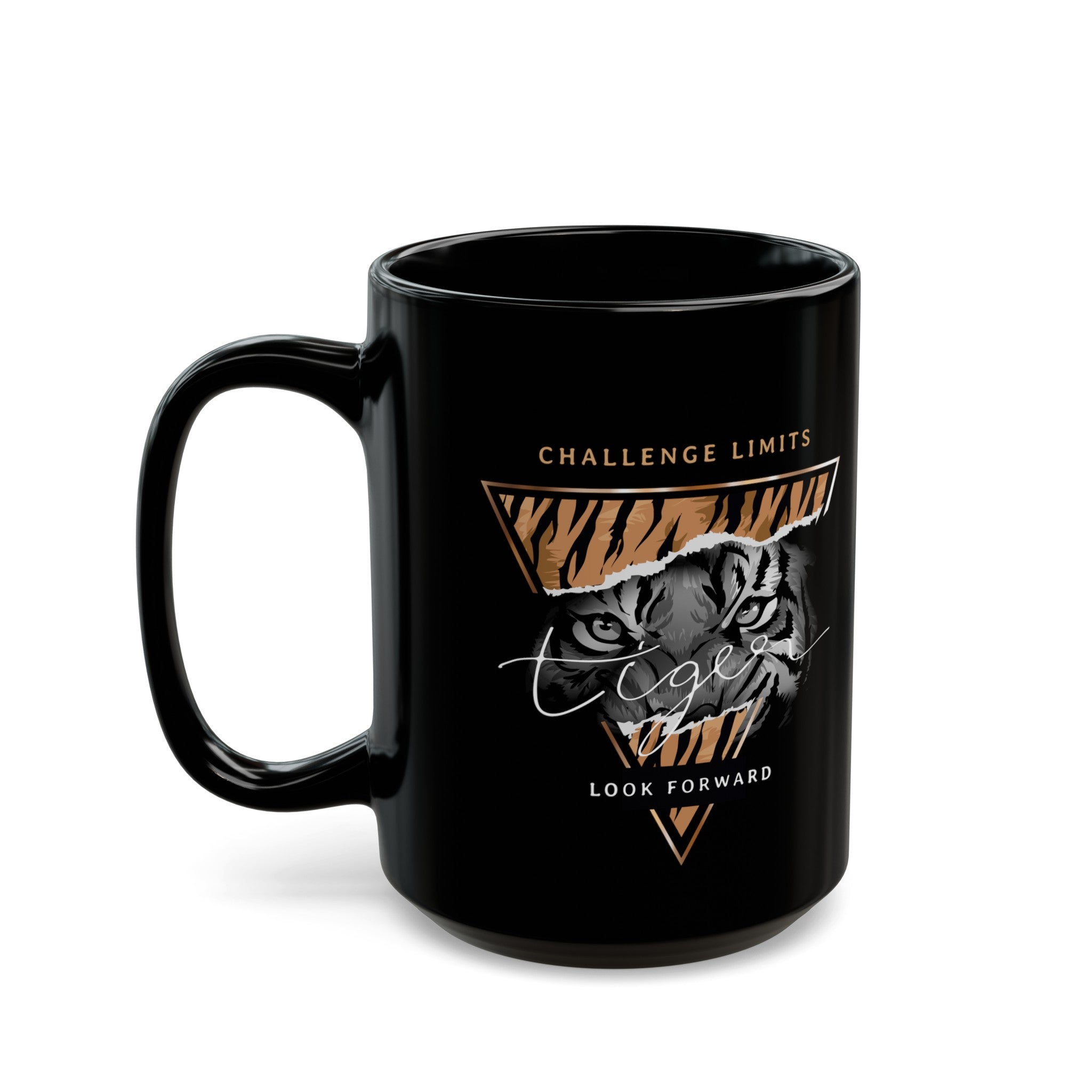 Challange Limits- Tiger Black Mug (11oz, 15oz)-Phoenix Styles