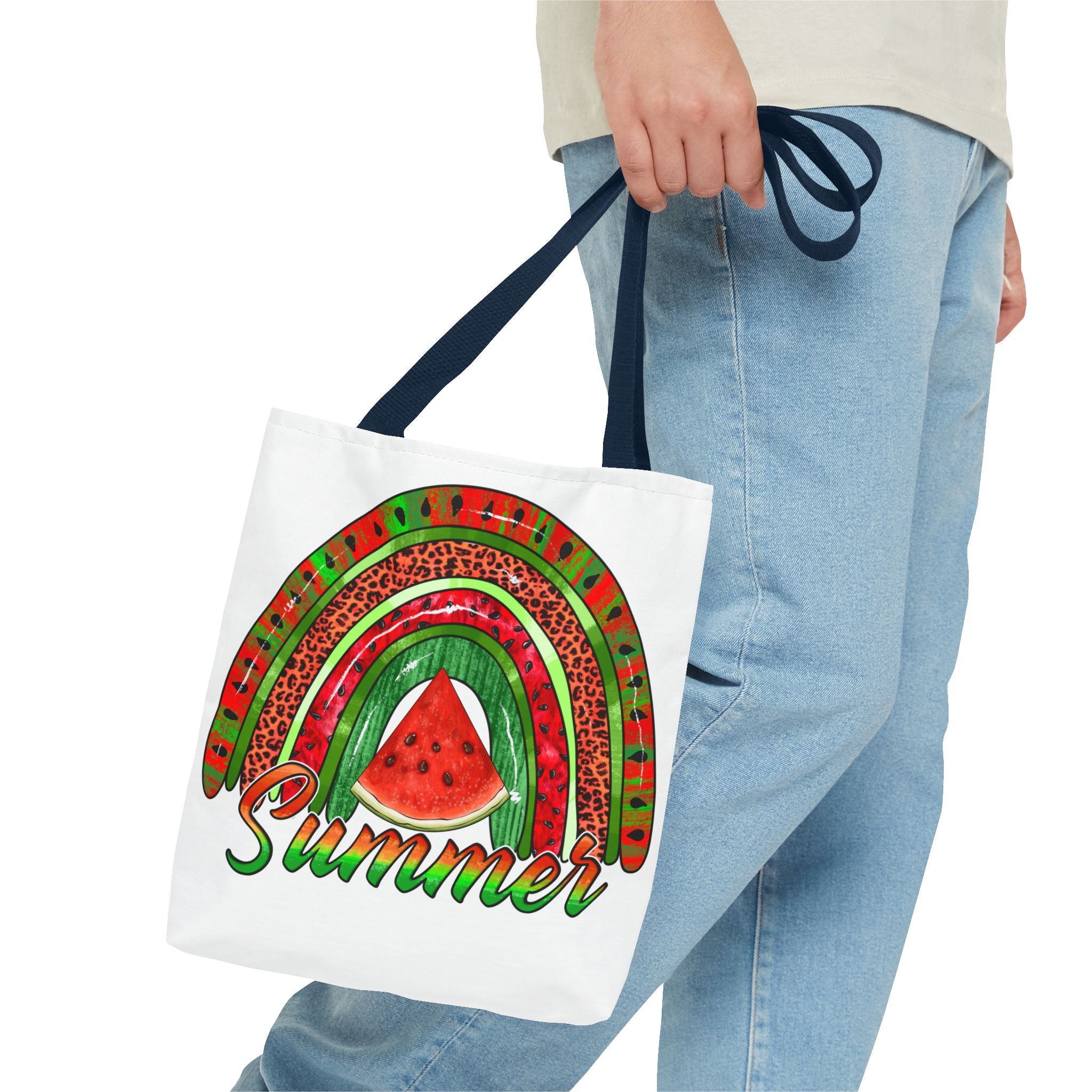 Summer Watermelon Rainbow Tote Bag-Phoenix Styles