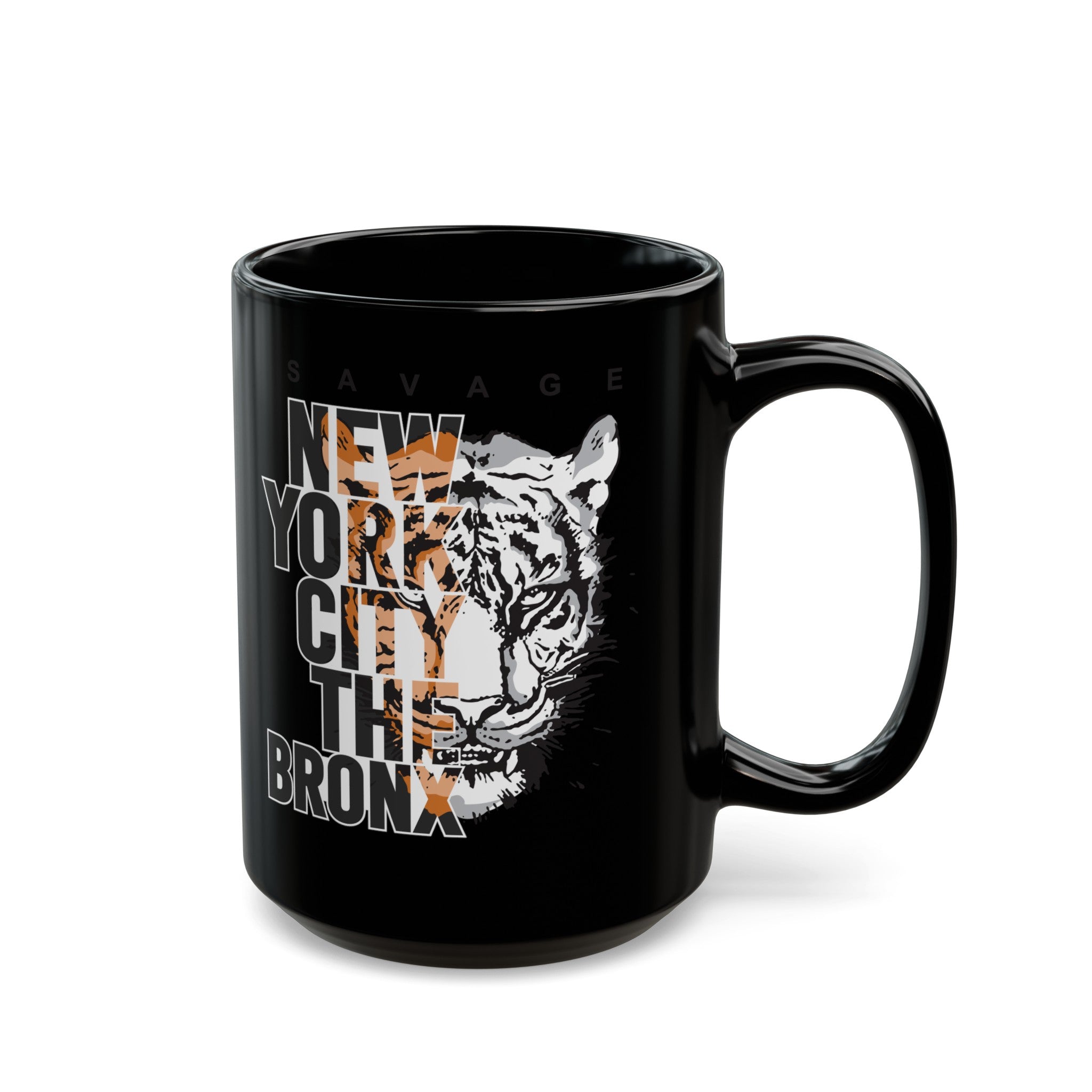 New York City The Bronx Black Mug (11oz, 15oz)-Phoenix Styles