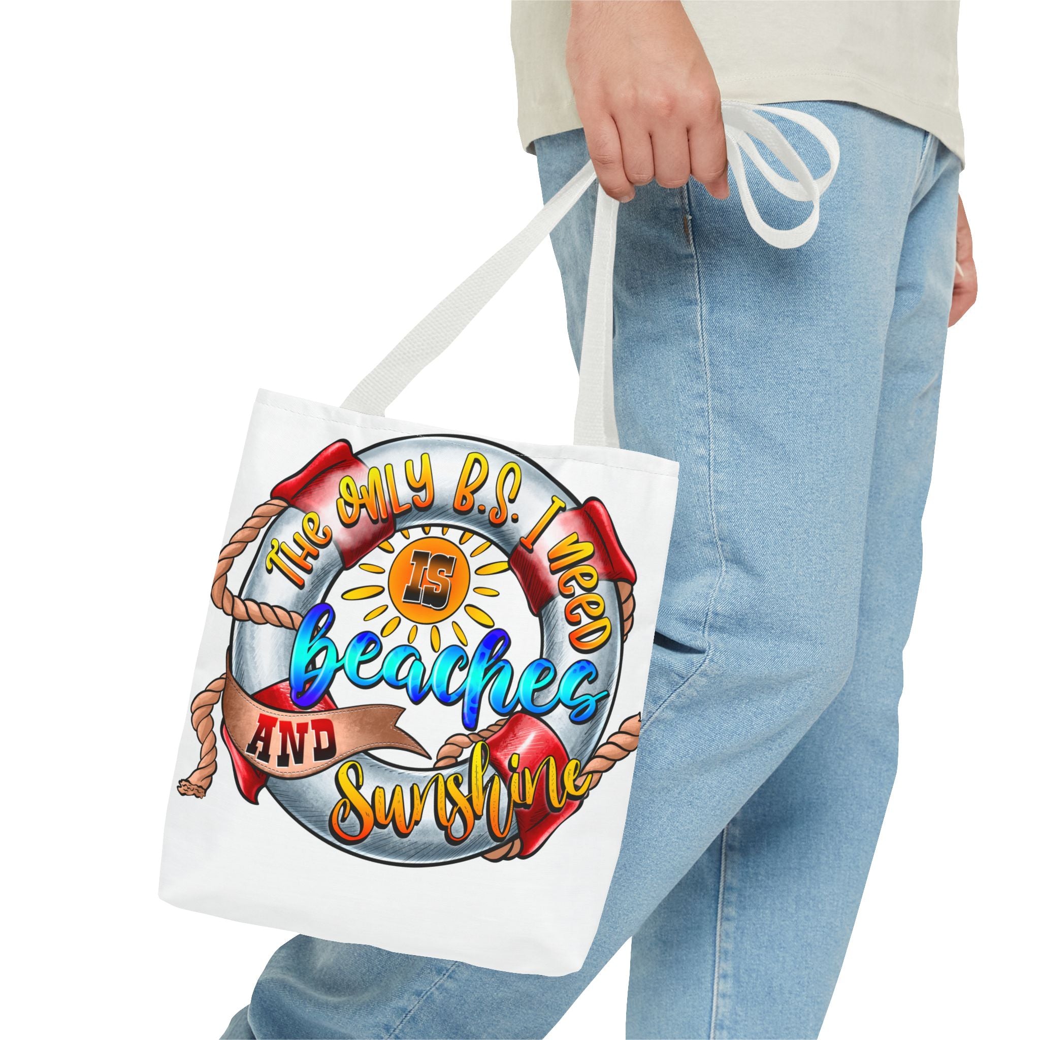 Beaches Sunshine Flip Flop Tote Bag-Phoenix Styles