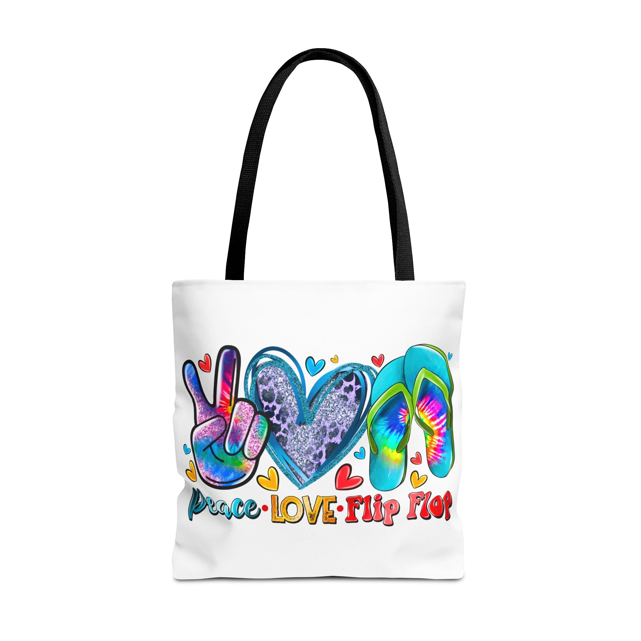 Peace Love Flip Flop Tote Bag-Phoenix Styles