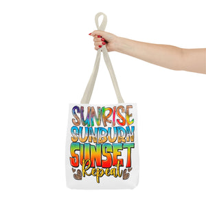 Sunrise Sunburn Sunset Repeat Tote Bag-Phoenix Styles