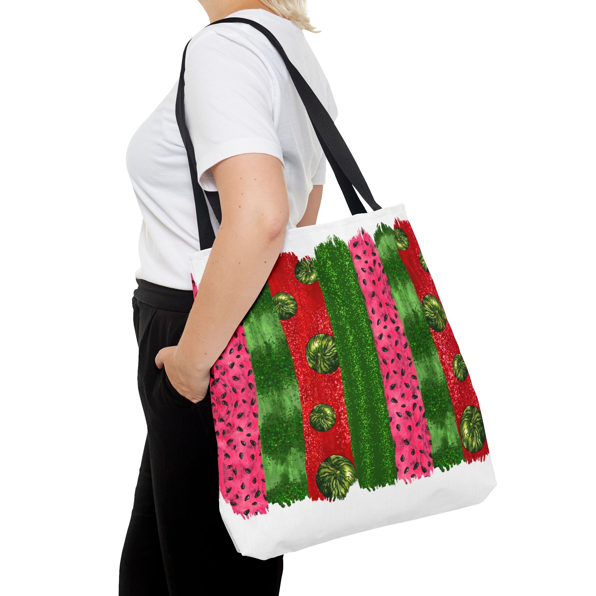 Watermelon Bursh Stroke Tote Bag-Phoenix Styles