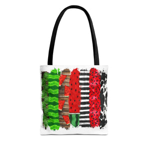 Watermelon Brush Stroke Tote Bag-Phoenix Styles