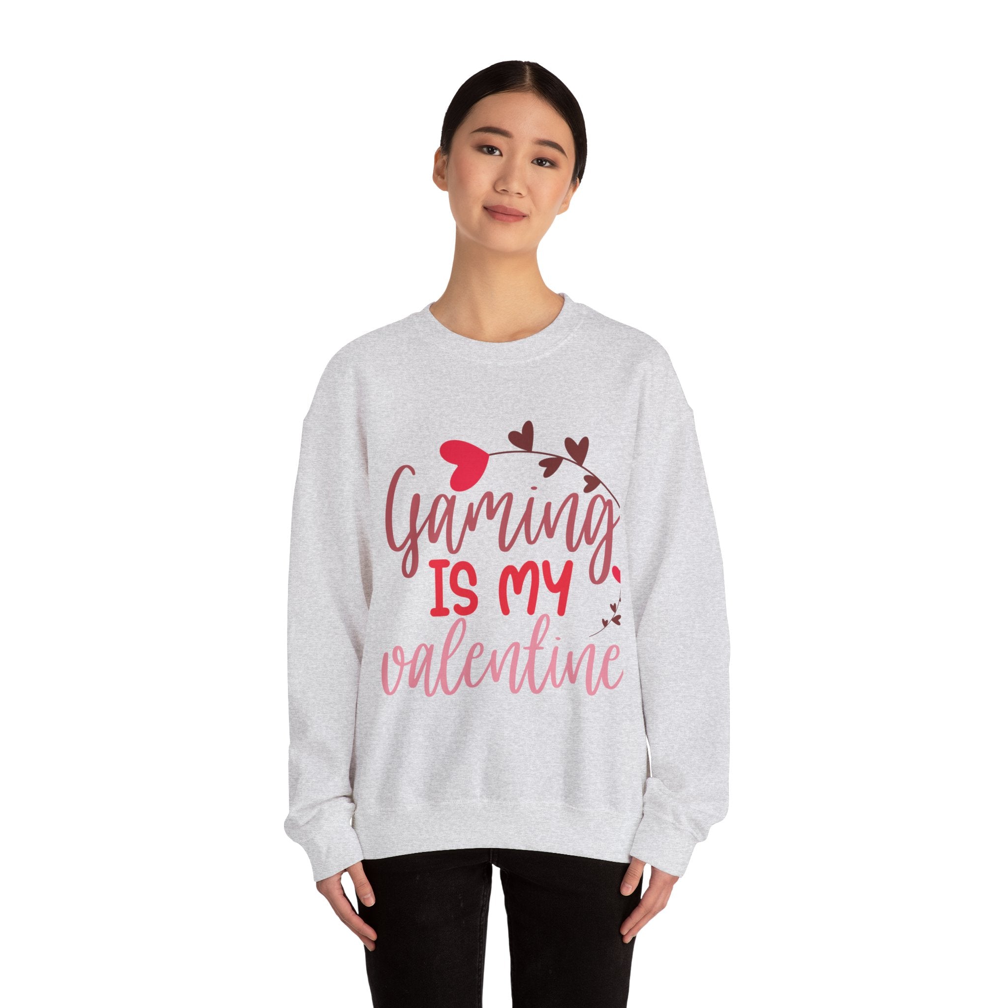 Gaming Is My Valentines-Valentine's Day Crewneck Sweatshirt-Phoenix Styles