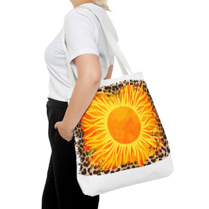 Sun with Leopard Tote Bag-Phoenix Styles