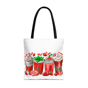 Strawberry Coffee Drink Tote Bag-Phoenix Styles