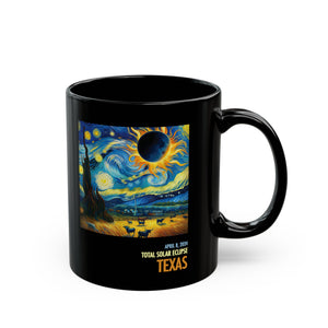 Solar Texas Eclipse Black Mug (11oz, 15oz)-Phoenix Styles