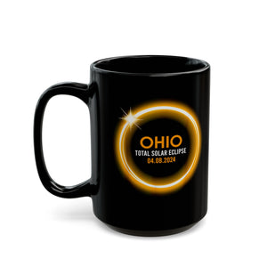 Ohio Solar Eclipse Black Mug (11oz, 15oz)-Phoenix Styles