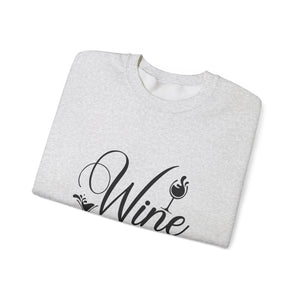 Wine Is My Valentine-Valentine's Day Crewneck Sweatshirt-Phoenix Styles