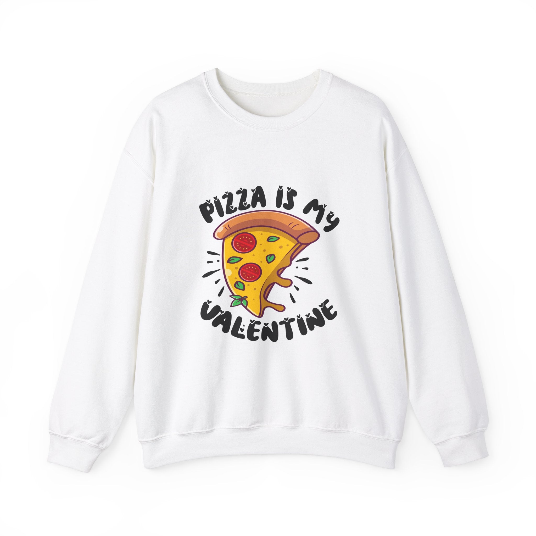 Pizza Is My Love Valentine's Day Crewneck Sweatshirt-Phoenix Styles