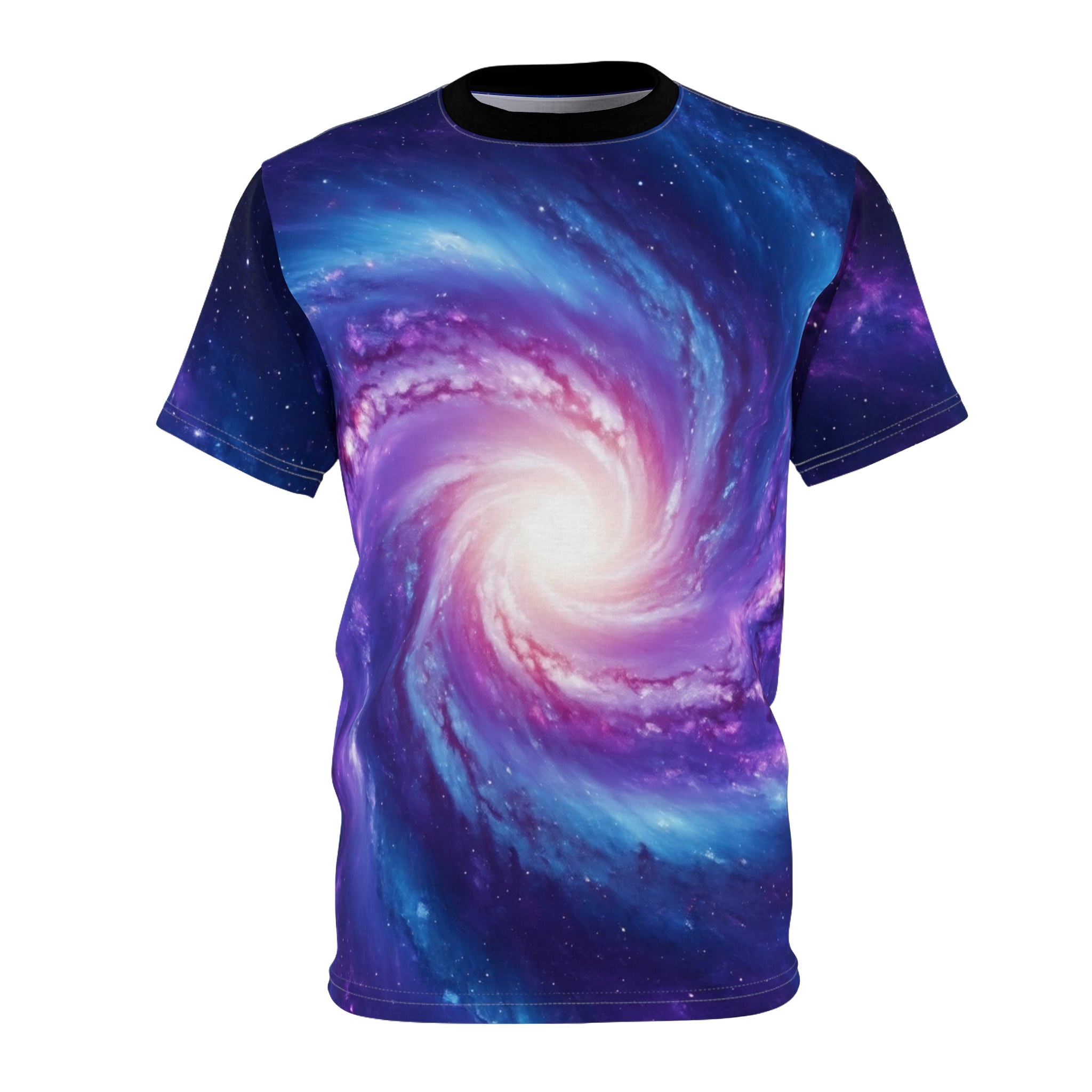 Galactic Swirl Cut & Sew Tee - Colorful Space Design for Cosmic Enthusiasts