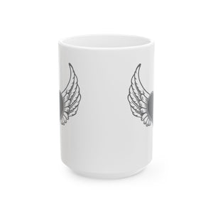 Heart Wings Ceramic Mug-Phoenix Styles