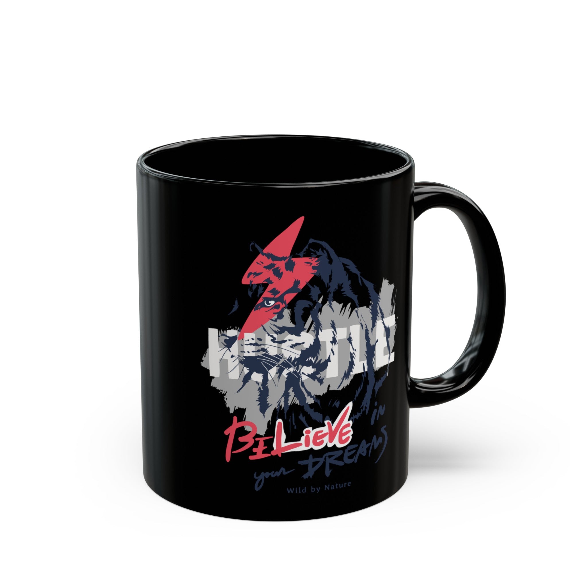 Hustle Black Mug (11oz, 15oz)-Phoenix Styles