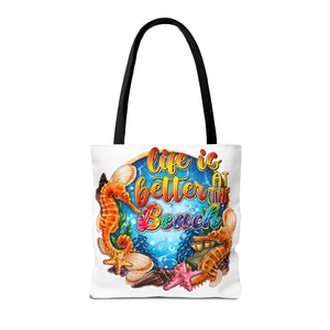 Life is Better At the Beach Tote Bag-Phoenix Styles