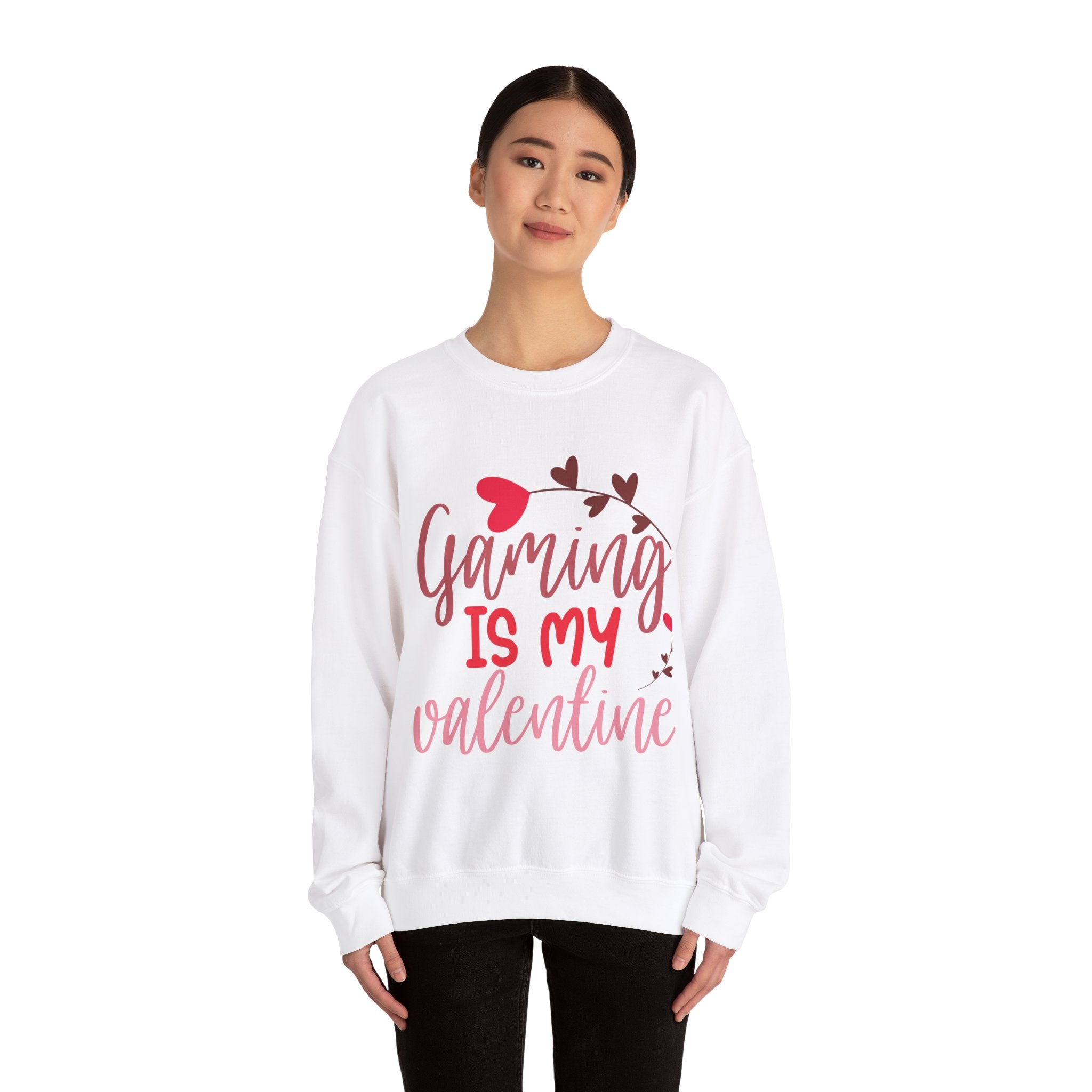 Gaming Is My Valentines-Valentine's Day Crewneck Sweatshirt-Phoenix Styles