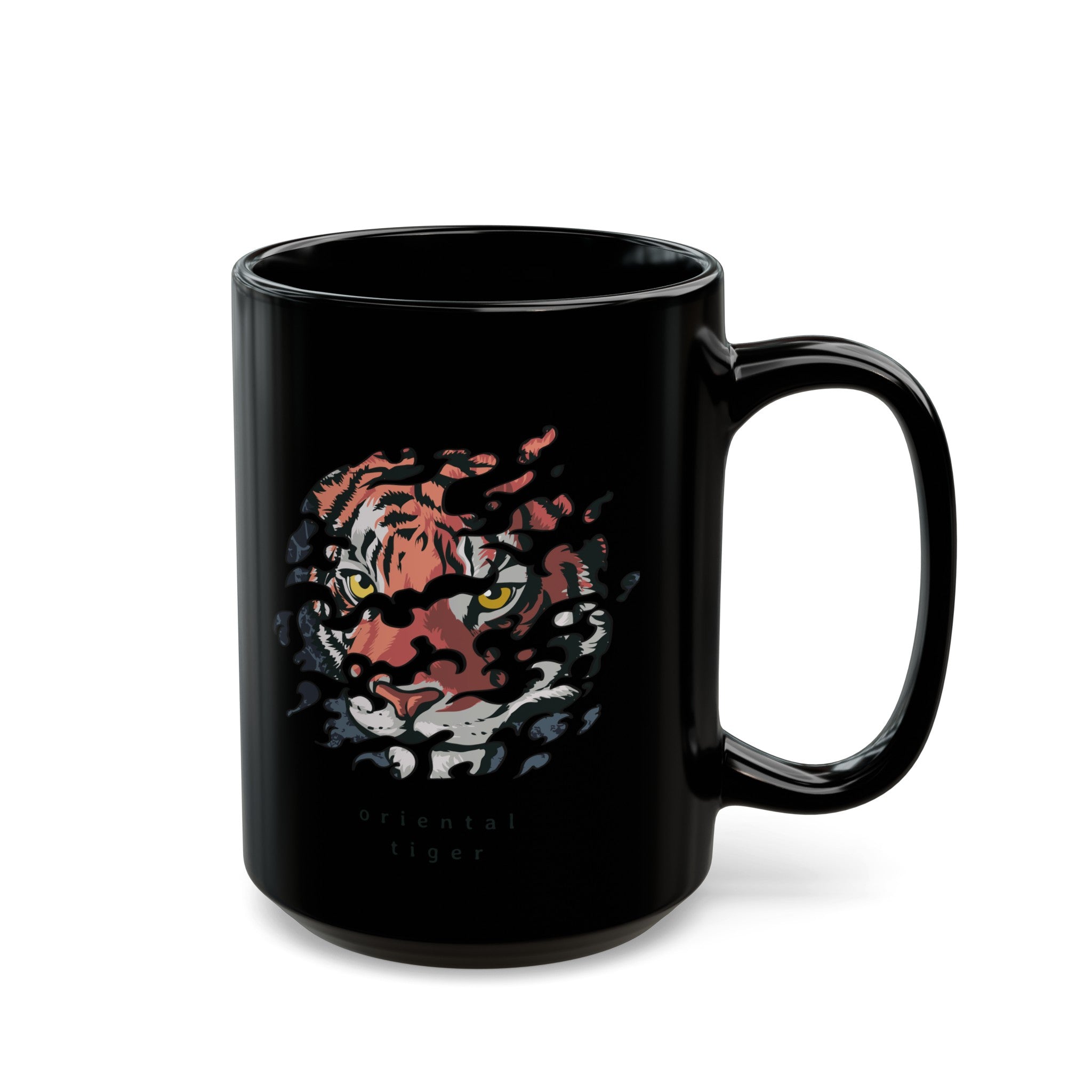 Tiger Black Mug (11oz, 15oz)-Phoenix Styles