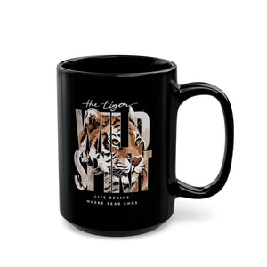 Wild Spirit Black Mug (11oz, 15oz)-Phoenix Styles