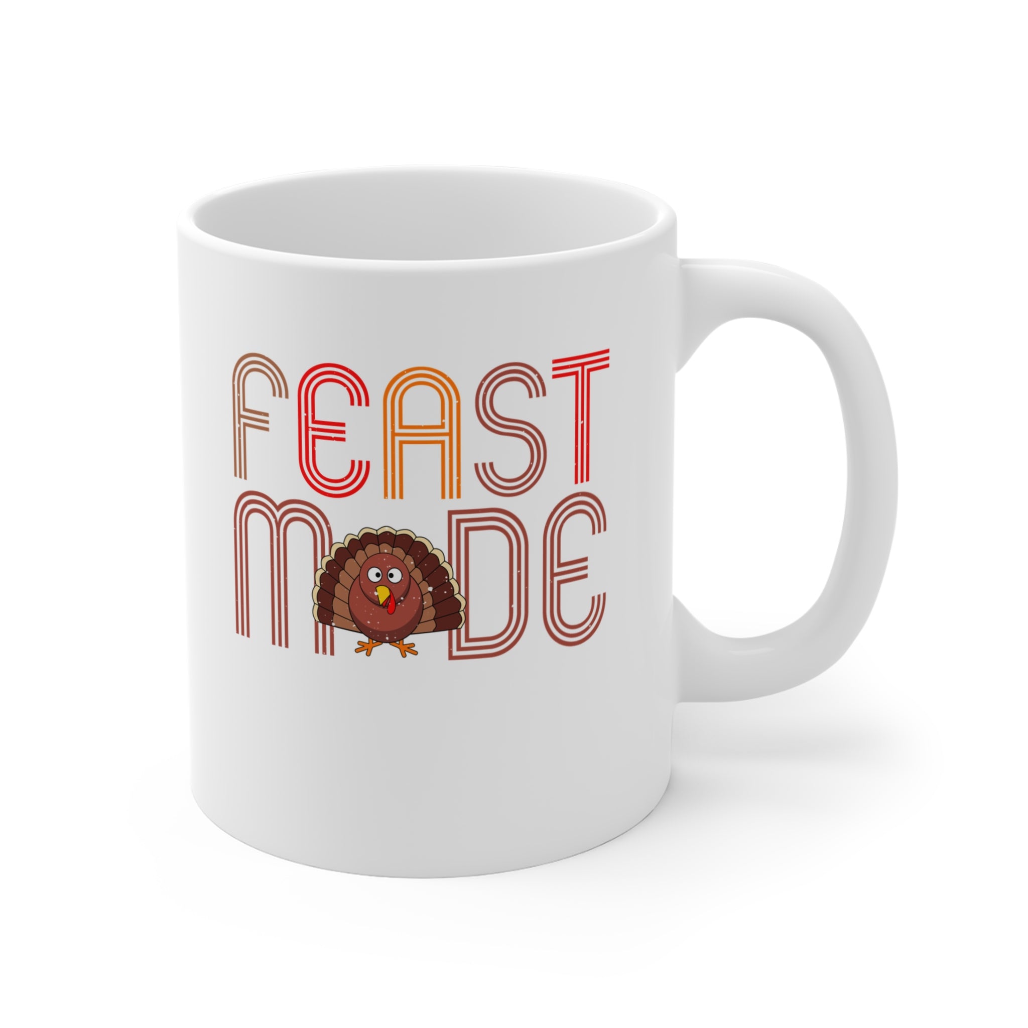 Feast Mode White Ceramic Mug