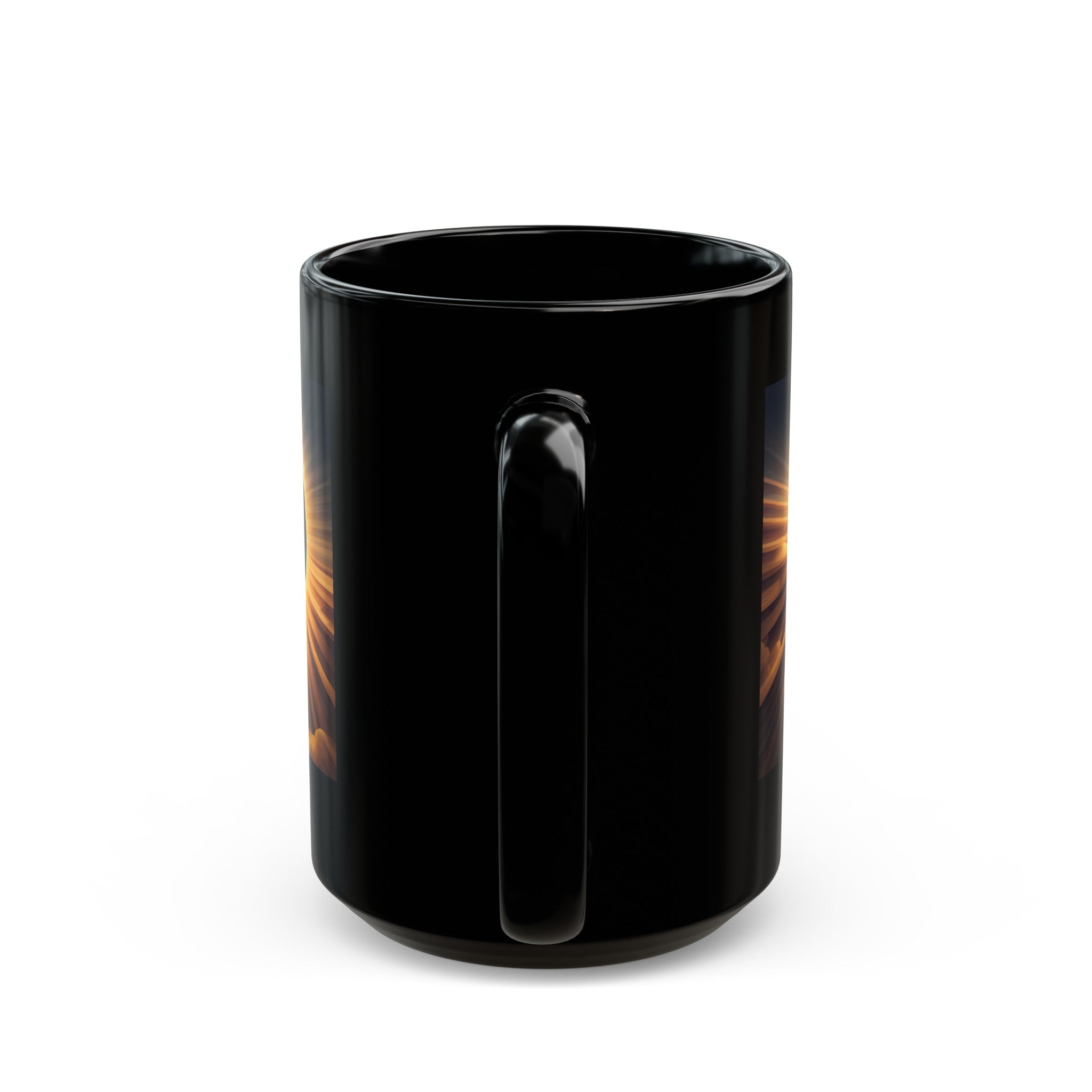 3D Art Solar Eclipse Black Mug (11oz, 15oz)-Phoenix Styles