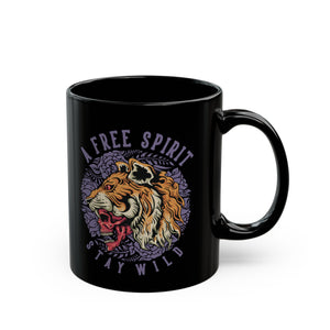 A Free Spirit Black Mug (11oz, 15oz)-Phoenix Styles