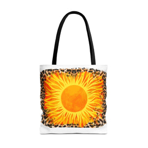 Sun with Leopard Tote Bag-Phoenix Styles