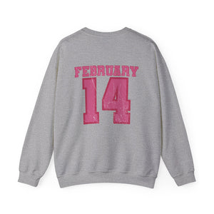 February 14 Valentine's Day Crewneck Sweatshirt-Phoenix Styles