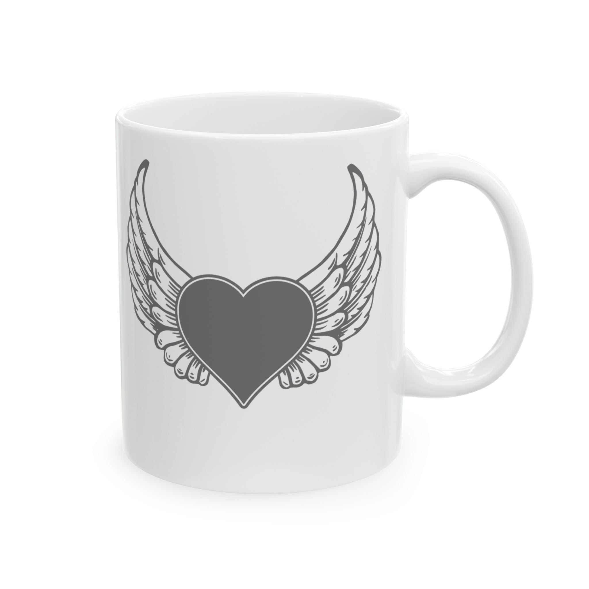 Heart Wings Ceramic Mug-Phoenix Styles