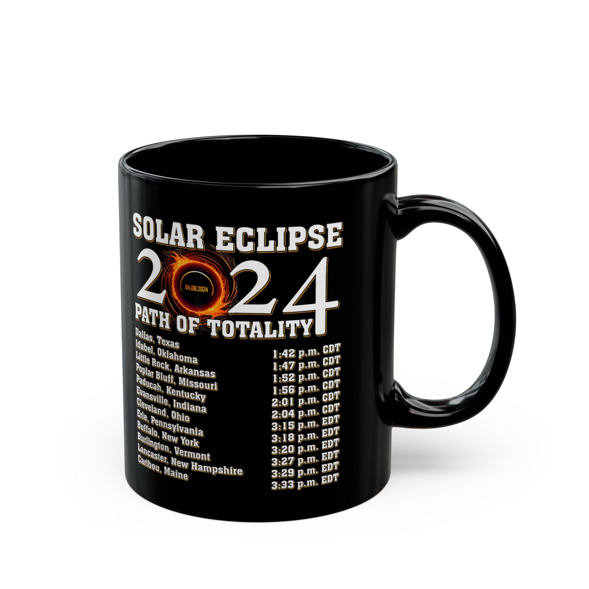 Solar Eclipse Black Mug (11oz, 15oz)-Phoenix Styles