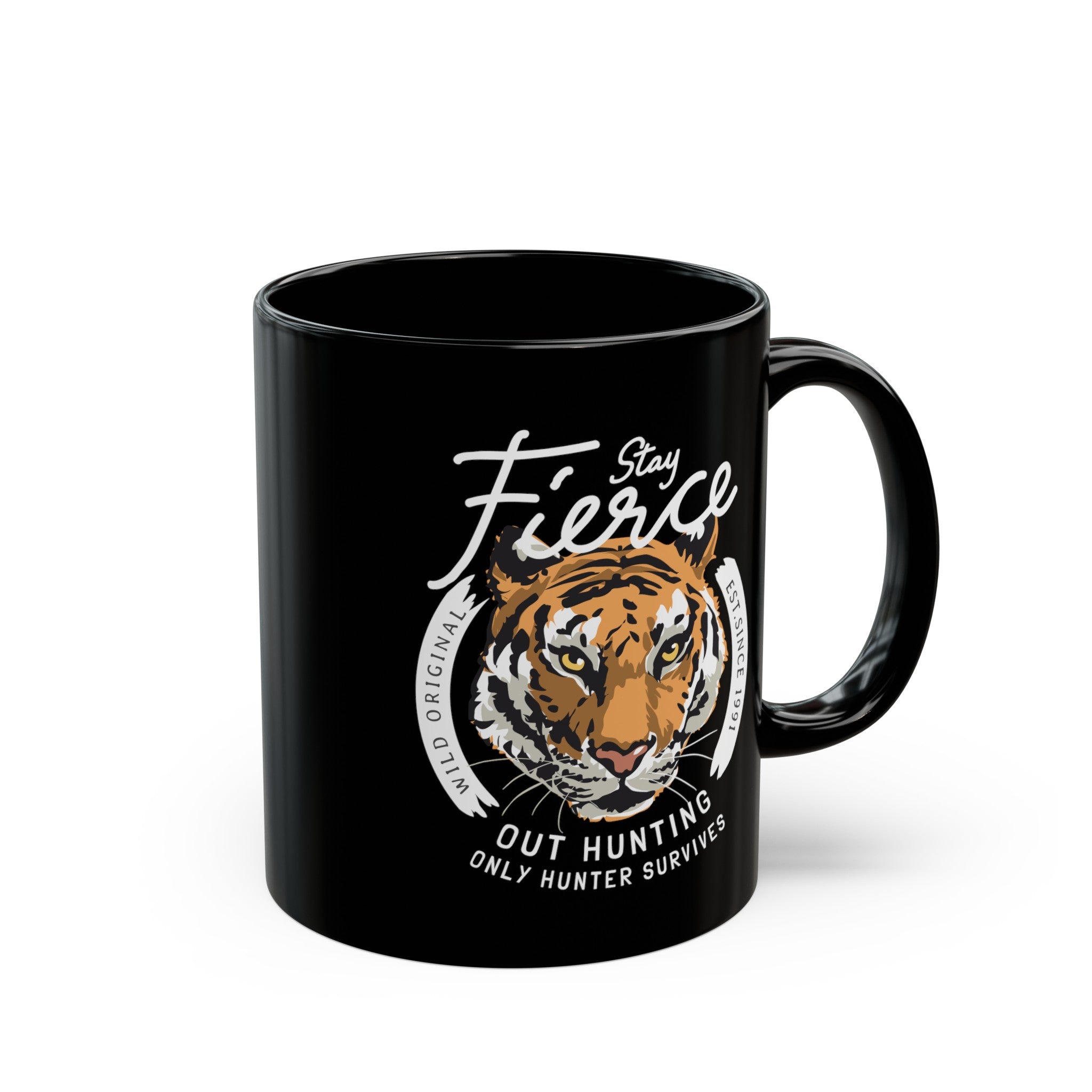 Stay Fierced Black Mug (11oz, 15oz)-Phoenix Styles