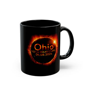 Ohio Solar Eclipse Black Mug (11oz, 15oz)-Phoenix Styles