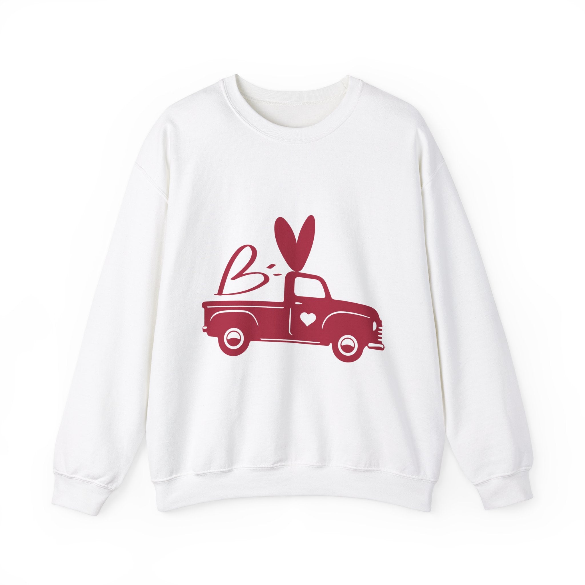 Valentine's Day Truck Crewneck Sweatshirt-Phoenix Styles