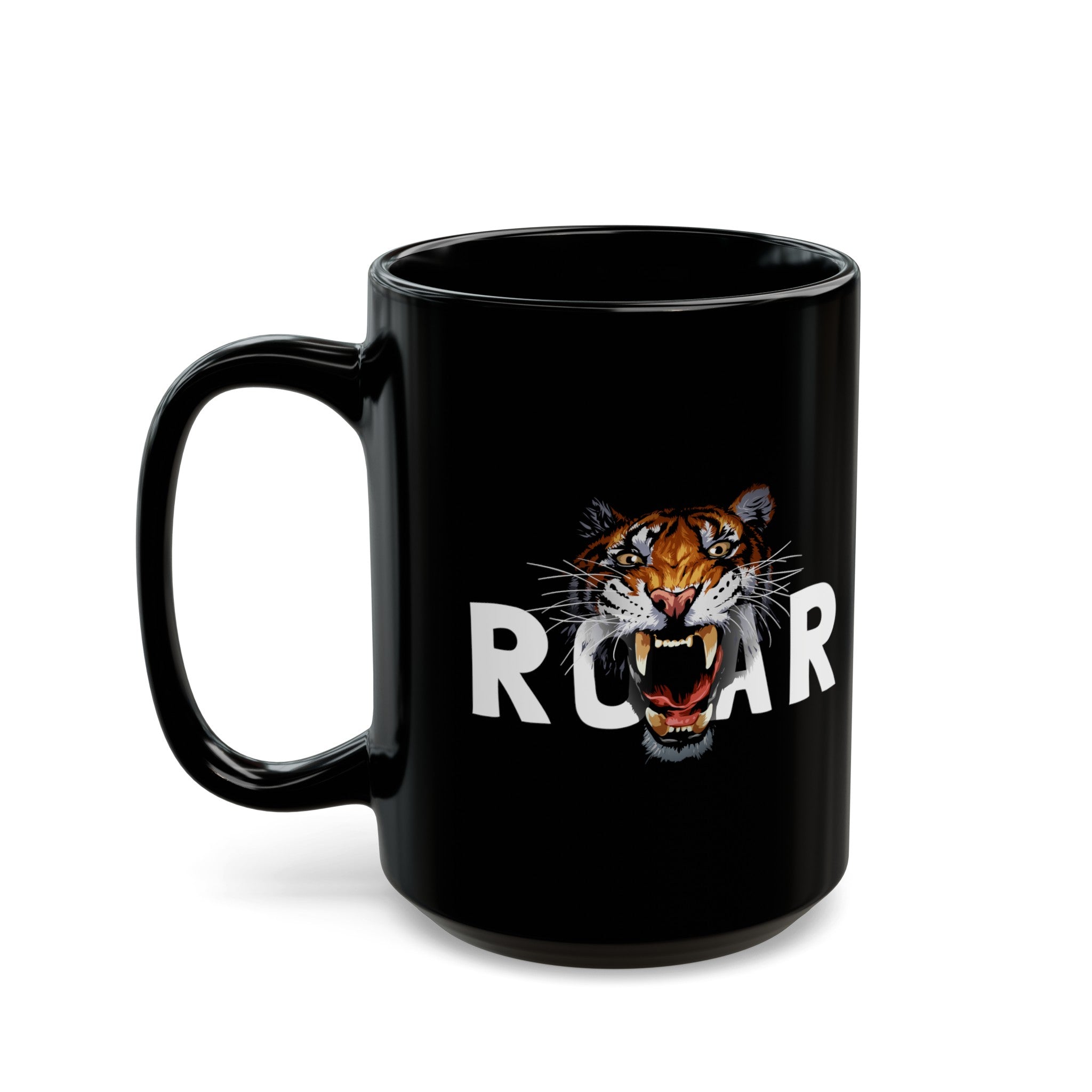 Roar Black Mug (11oz, 15oz)-Phoenix Styles