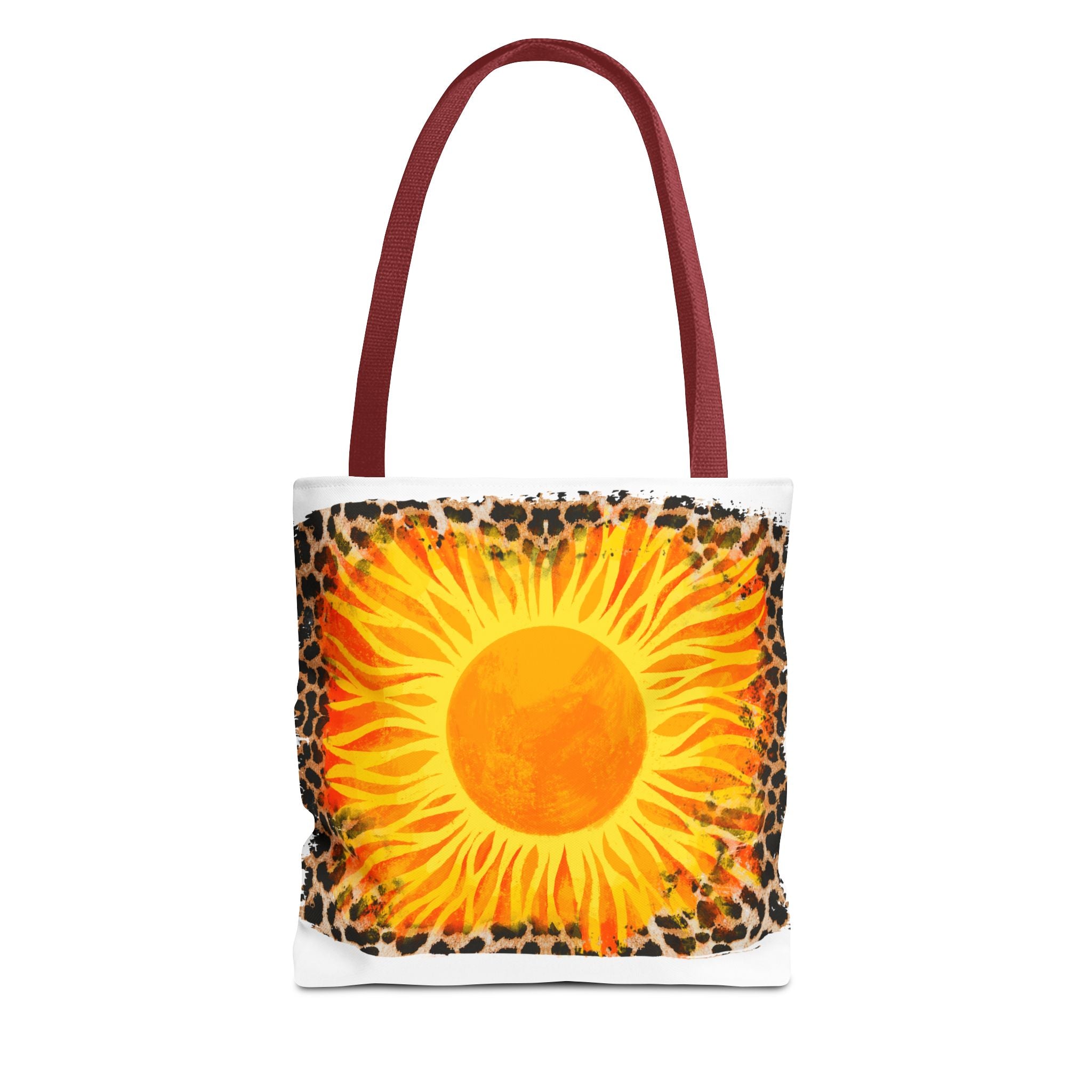 Sun with Leopard Tote Bag-Phoenix Styles