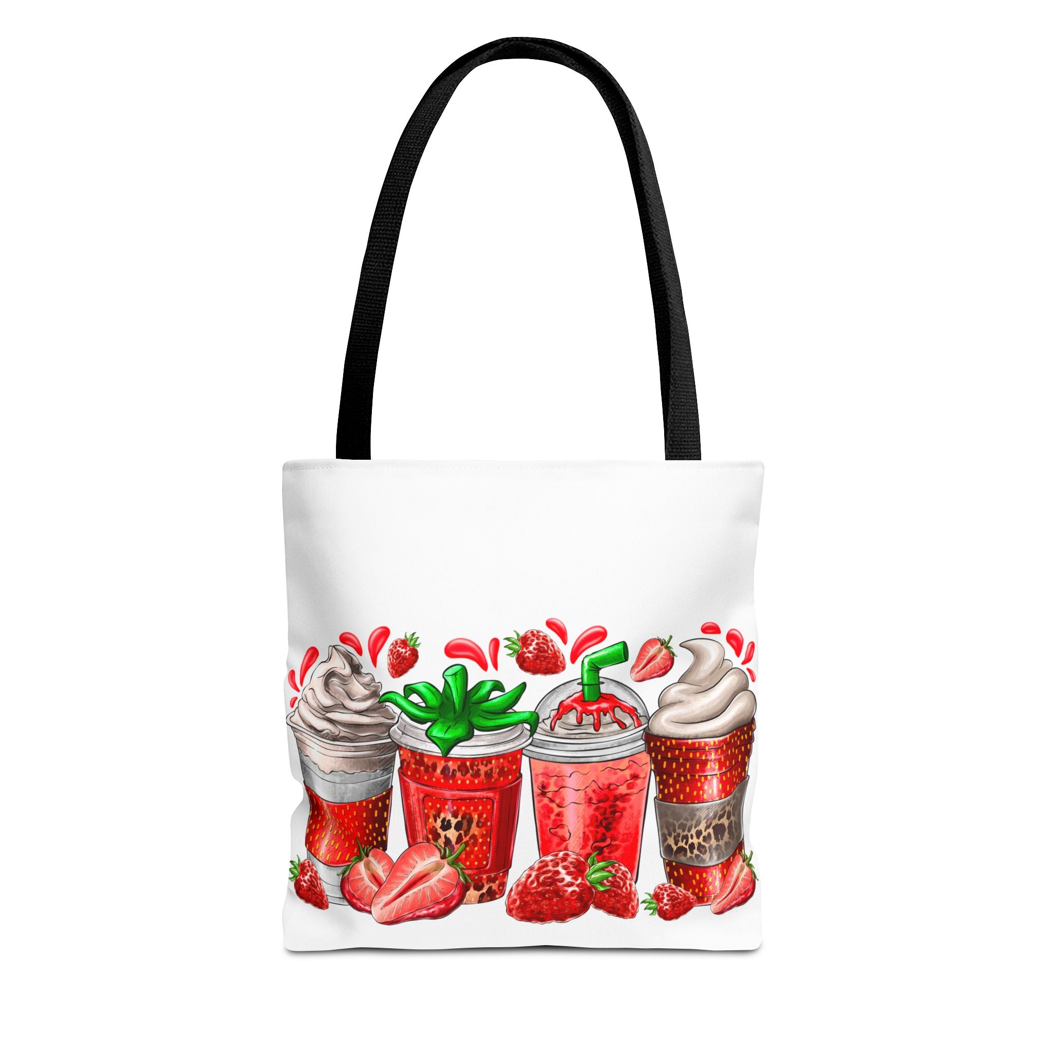 Strawberry Coffee Drink Tote Bag-Phoenix Styles