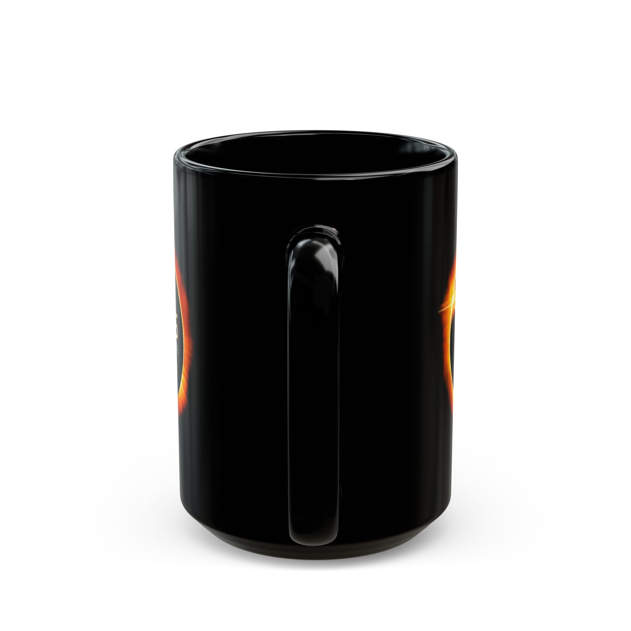 Texas Solar Eclipse Black Mug (11oz, 15oz)-Phoenix Styles