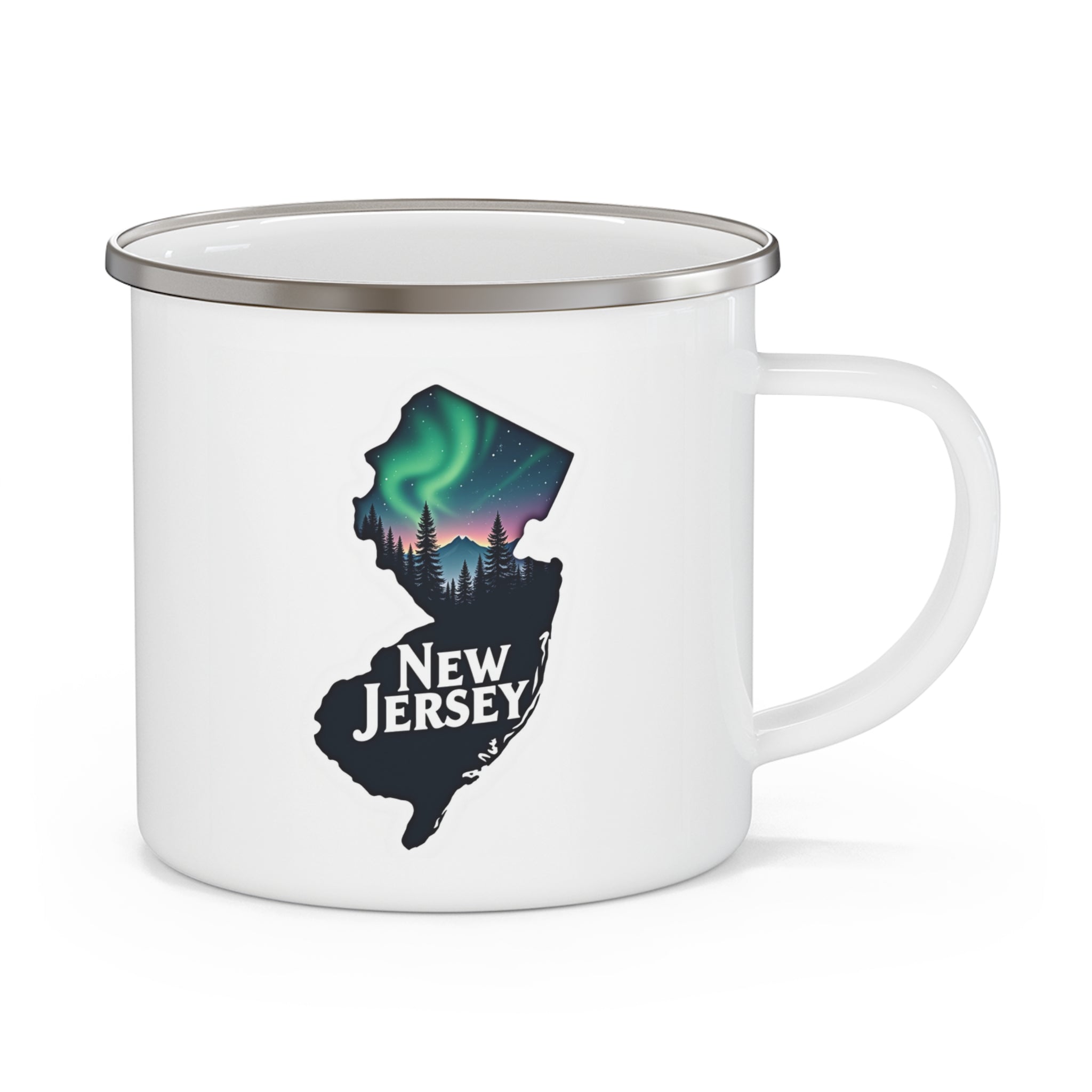 New Jersey Enamel Camping Mug - Adventure Awaits in Nature!