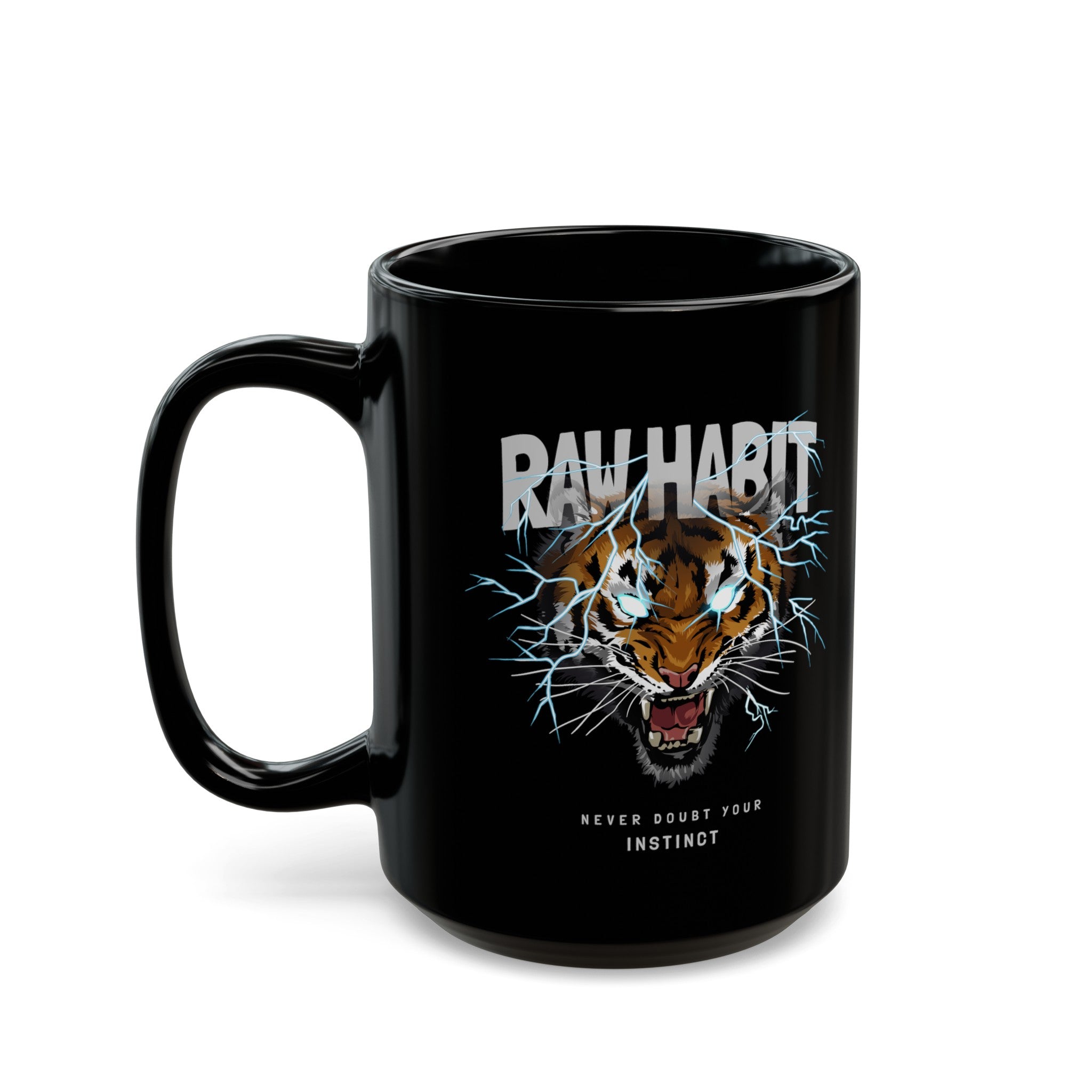 Raw Habit Black Mug (11oz, 15oz)-Phoenix Styles