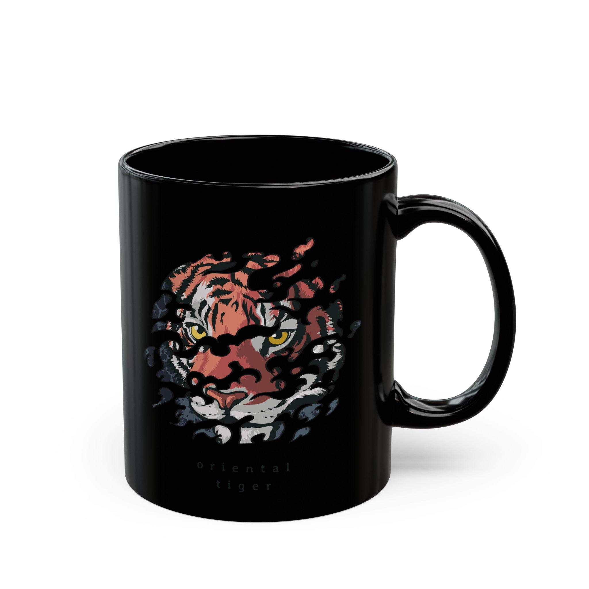 Tiger Black Mug (11oz, 15oz)-Phoenix Styles