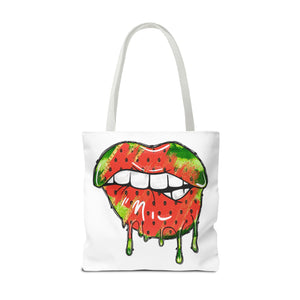 Watermelon Lips Tote Bag (AOP)-Phoenix Styles