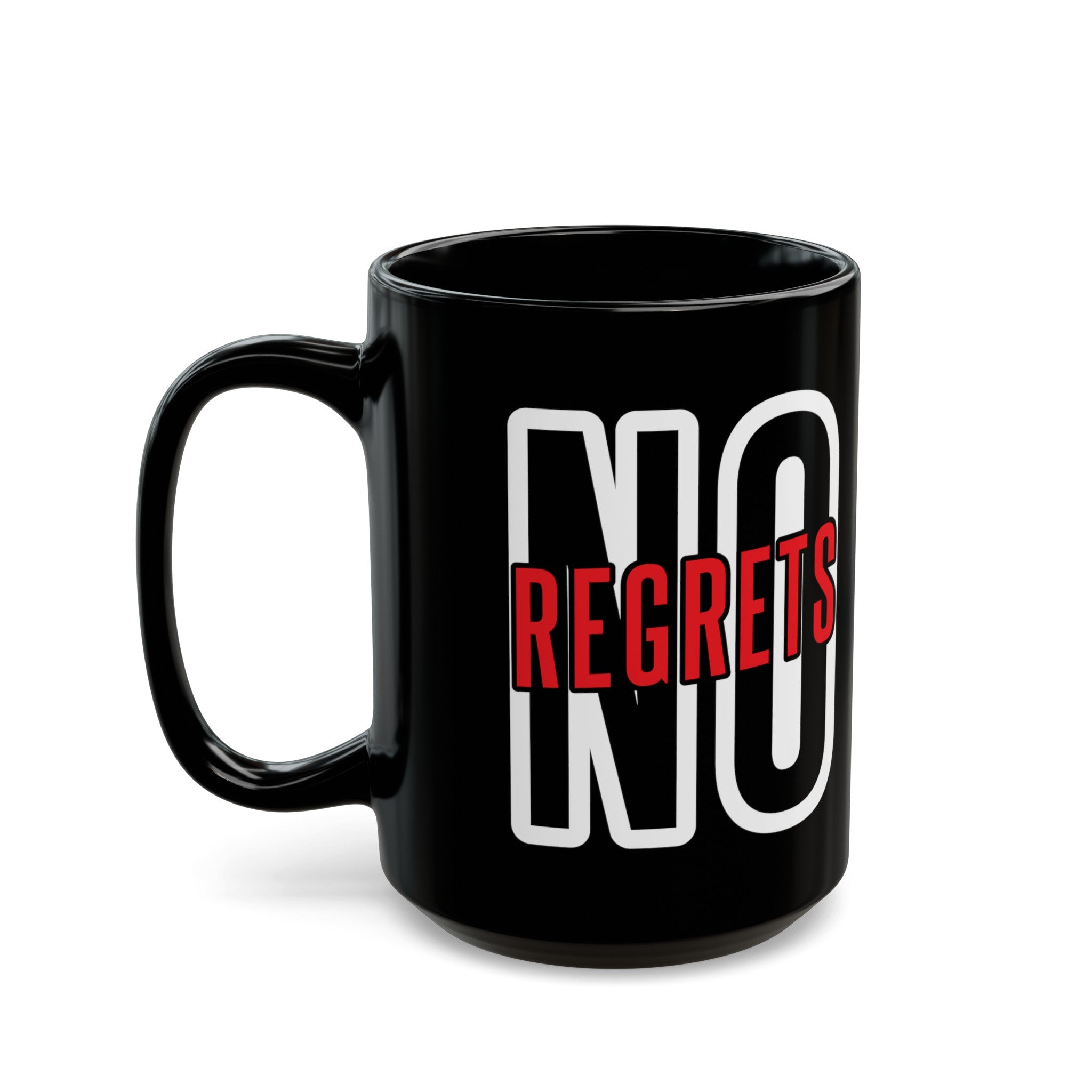 No Regrets Black Mug (11oz, 15oz)-Phoenix Styles