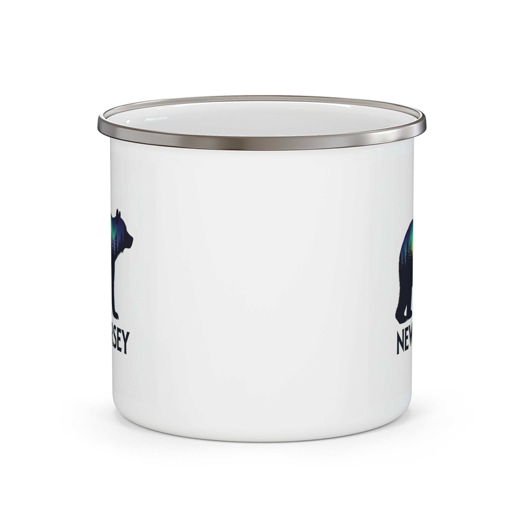 New Jersey Bear Enamel Camping Mug – Perfect for Outdoor Adventures & Gifts